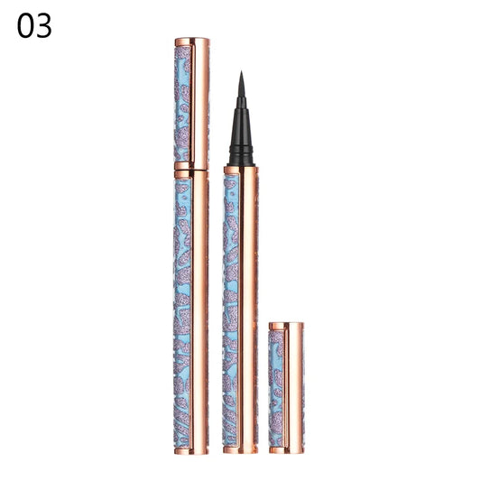 Upgraded Self-Adhesive Eyeliner Magic Lash Glue Eyeliner Pen 2 in 1 Colorful Adhsive Liner No Glue Magnetic Needed Waterproof Ey