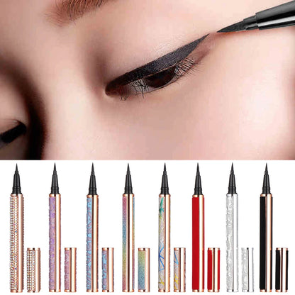 Upgraded Self-Adhesive Eyeliner Magic Lash Glue Eyeliner Pen 2 in 1 Colorful Adhsive Liner No Glue Magnetic Needed Waterproof Ey