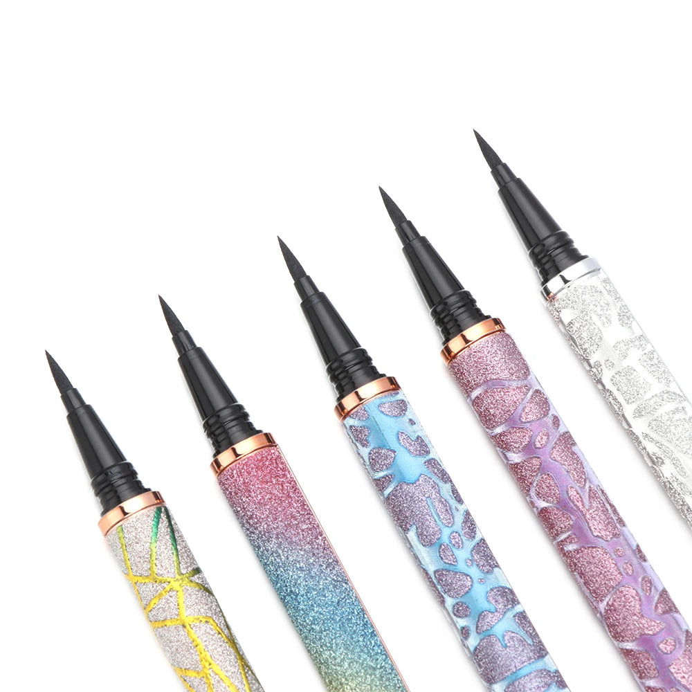 Upgraded Self-Adhesive Eyeliner Magic Lash Glue Eyeliner Pen 2 in 1 Colorful Adhsive Liner No Glue Magnetic Needed Waterproof Ey