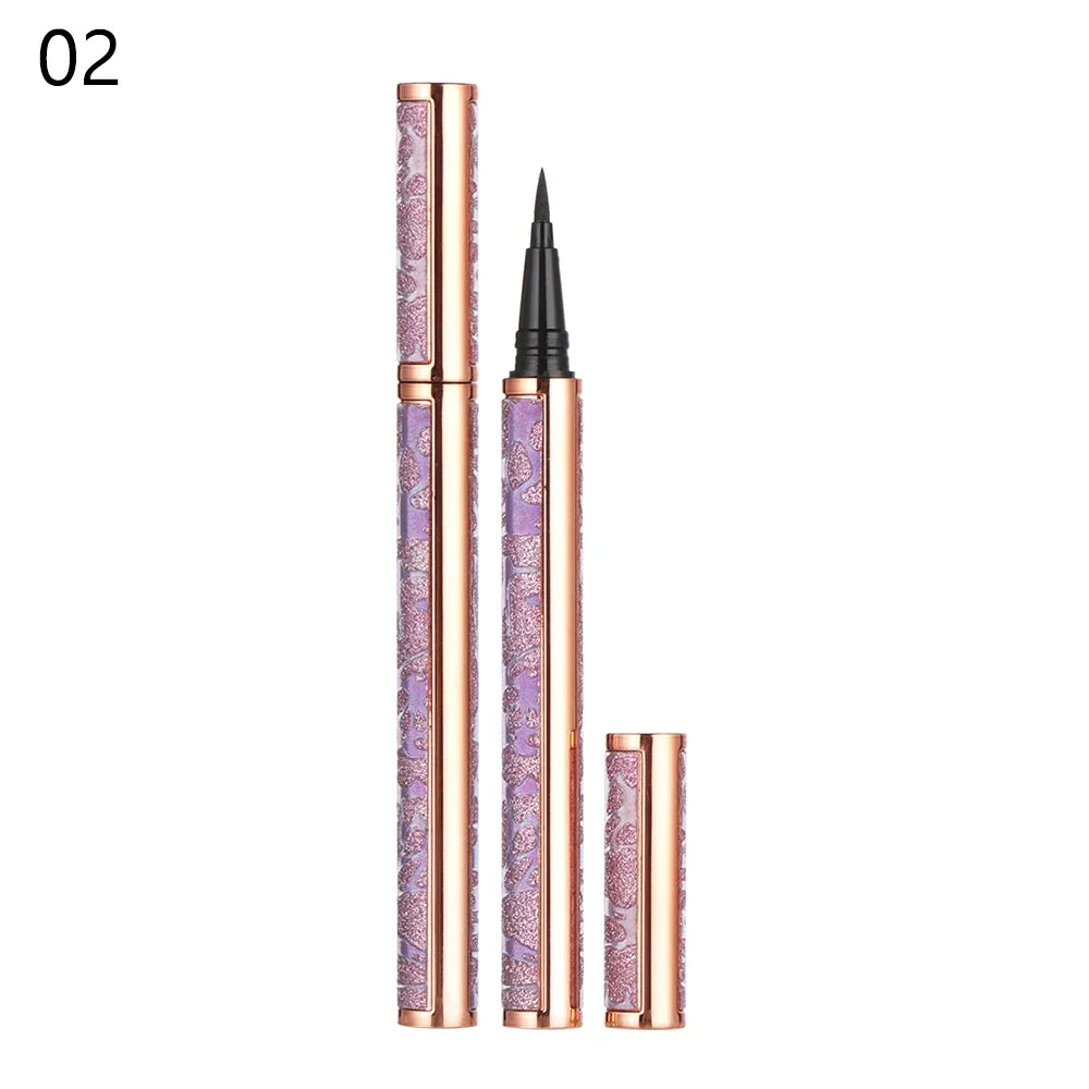Upgraded Self-Adhesive Eyeliner Magic Lash Glue Eyeliner Pen 2 in 1 Colorful Adhsive Liner No Glue Magnetic Needed Waterproof Ey