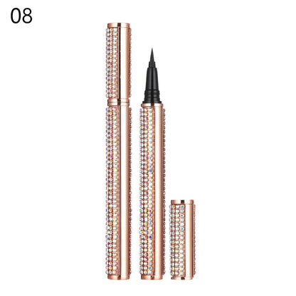 Upgraded Self-Adhesive Eyeliner Magic Lash Glue Eyeliner Pen 2 in 1 Colorful Adhsive Liner No Glue Magnetic Needed Waterproof Ey